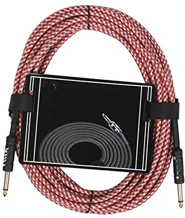 ZENGXUE Guitar Instrument Cable Electric Guitar Cable 10 Meters No Noise Shielded Cable For Guitar Keyboard Microphone Instruments (Color : Pink)