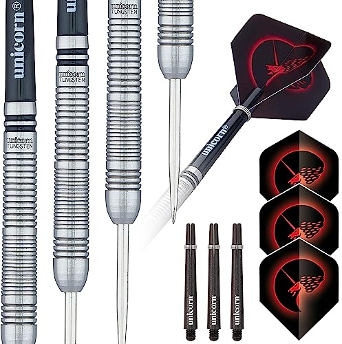 Unicorn Dartpfeile mit Stahlspitze | Core Style 2 | Natürliche Wolfram Barrels | 24 g