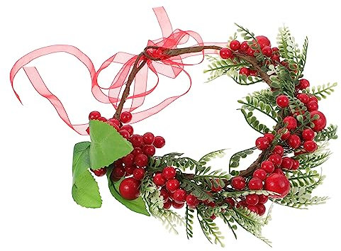Beavorty Weihnachtskranz Kopfschmuck Für Mädchen Kunstkranz Mit Handwerkskunst Langlebig Und Schön Für Urlaub Feiern Und Fotografie