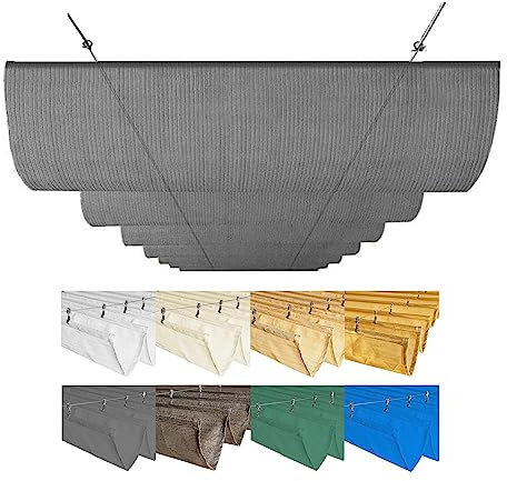 LXBAMKEA Einziehbare Welle Sonnensegel, Teleskop-Überdachung Pergola-Abdeckung, Freien U-förmig Markise, UV- Und Sonnenschutz Gartenterrasse Hinterhofterrasse Einziehbares Sonnensegel