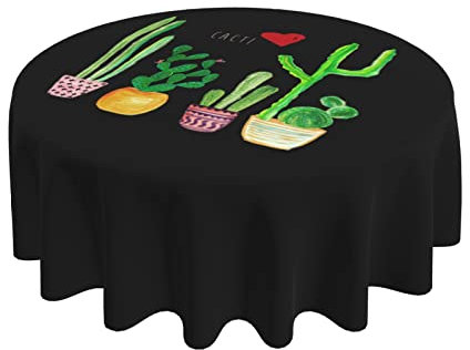 Cubremesa Cactus Cactus Love Artical Antimanchas Cubierta De Mesa Impermeable Mantel De Mesa 152Cm para Comedor Navidad Hogar