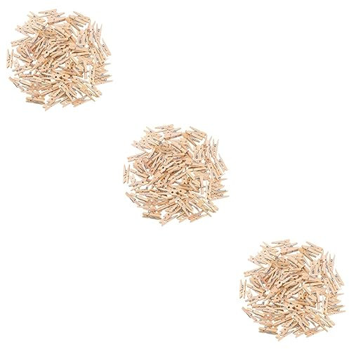 Alipis 750pièces Clips Bois Naturel Ficelle pour Accrocher Photos Décorations Et Artisanat