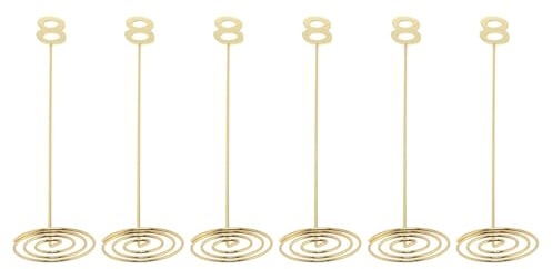 Cyrank 100 Uds. Soportes para Números De Mesa, Portatarjetas para Mesa, Tarjetero De Metal, Soporte para Menú, Soporte para Tarjetas, Soporte para Fotos(A)