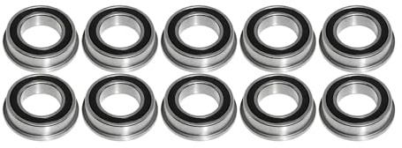 Flanschlager F6701 2RS 12x18x4 mm Rillenkugellager 10 Stück - rcbay | Chromstahl beidseitig gummigedichtet