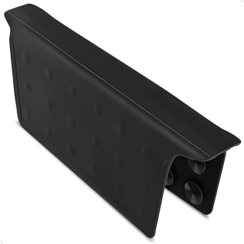Sink Saddle Cukwily Silicone Sink Divider Mat Kitchen Sink Protector Super Soft Sink Mat No Odor (Black)
