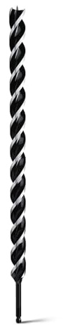 1-1/5x 24 Auger Drill Bit for Wood,Hex Shank Tri Flute Wood Drill Bit for Soft and Hard Wood,Plastic,Drywall and Composite Materials | Tri Flute Wood Drill Bit for Wood,Plastic,Drywall and Composite Materials