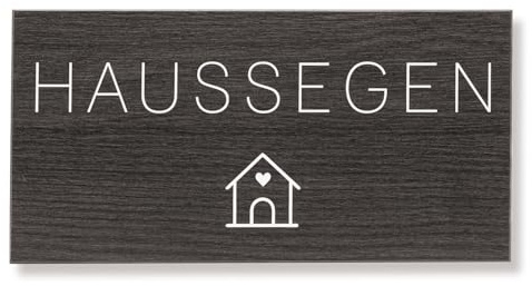 younikat Holzschild Haussegen I 32 cm I Geschenk-Idee zum Aufhängen I edel modern I dv1472