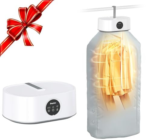 Electric Clothes Dryer,EasyAcc Portable Clothes Dryer Energy-Efficient 2H Quickly Drying 600W Timer UV Sterilization Indoor With Cover Fast Drying For Light Clothes Underwear