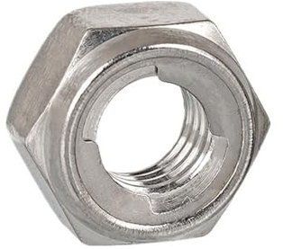 304 Edelstahl-Metall-Sicherungsmutter GB6184 Selbstsichernde Ganzmetallmutter Anti-Lockerungsmutter M3 M4 M5-M20(M14(1pc))