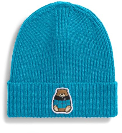 The North Face Kinder TNF Logo Box Cuffed Mütze, Meridian Blue/Nuptse Be, One Size