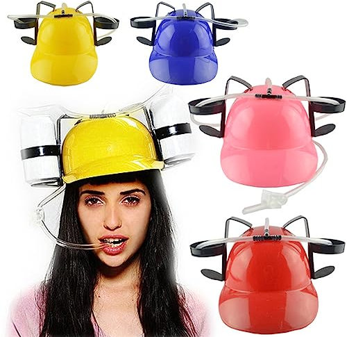 Morain Sombrero para beber, casco de paja tonto, disfraz novedoso, accesorios para beber, accesorios divertidos