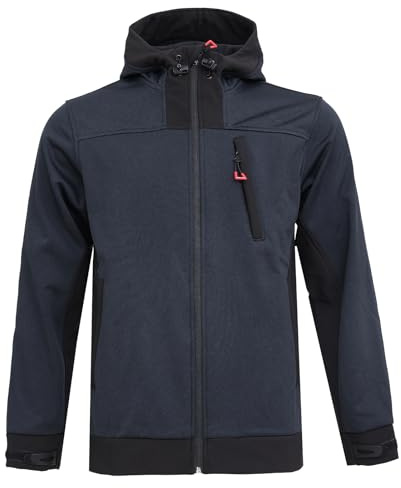 WORK IDEA Herren Fleecejacke, Wärmender weiche Outdoor-Jacke mit Reißverschluss, atmungsaktiv, leicht, kälteisolierend