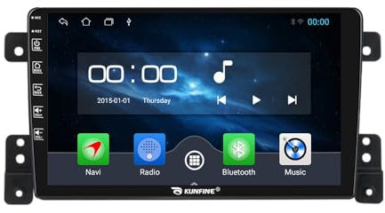 Quad Core 4G+64G Car CarPlay Android Auto 9 IPS Display Navigation Stéréo Touchscreen Headunit Pad Tablet Caméra arrière GPS Radio Lecteur multimédia pour Suzuki Vitara 2005