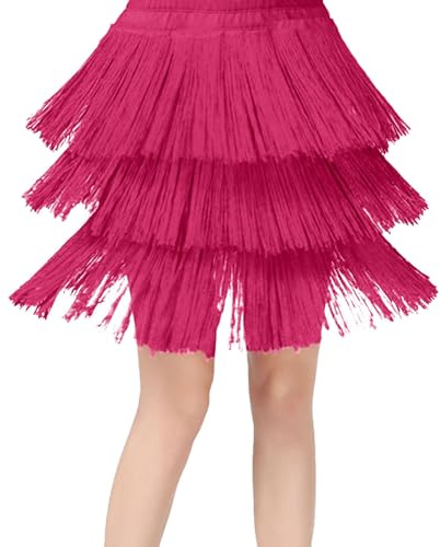 Generico Vestito Danza Bambina Ragazze Abito da Ballo Latino Gonna da Ballo con Nappa per Bambina Vestito da Ballo con Frange a Strati Vestiti Latino Americano Vestiti Carnevale Bambini (8-9 Years)