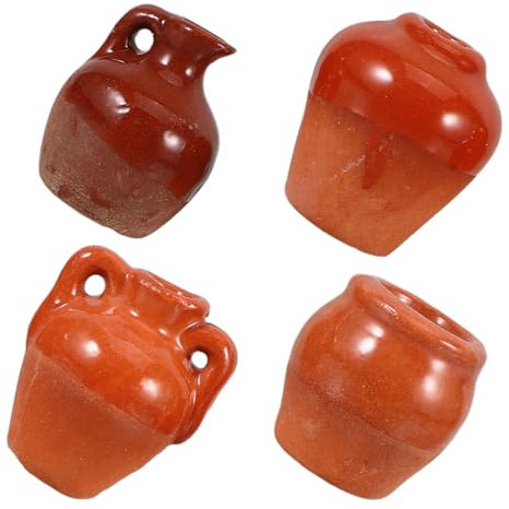 Mipcase 4piezas Maceta Pequeña De Cerámica Vintage Macetero De Cerámica para Oficina Escritorio Estantería Decoración del Hogar Juego De Jarrones Pequeños Capullos