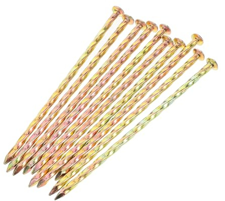TOYZFRIENDY 10 pièces Lot de Piquets Métalliques Spirale pour Bordures Jardin et Gazon Synthétique Clous de Fixation Acier Résistants pour Pelouse et Aménagement Extérieur
