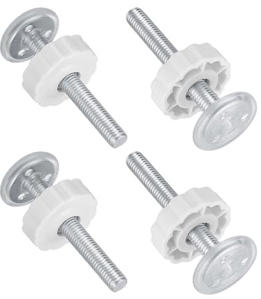 HUVZOR 4 Piezas M10 Tornillos de Presión de Rejilla de Escalera, Tornillos de Varilla Roscada de Presión, para Puertas de Seguridad para Mascotas Perro Bebés Escalera
