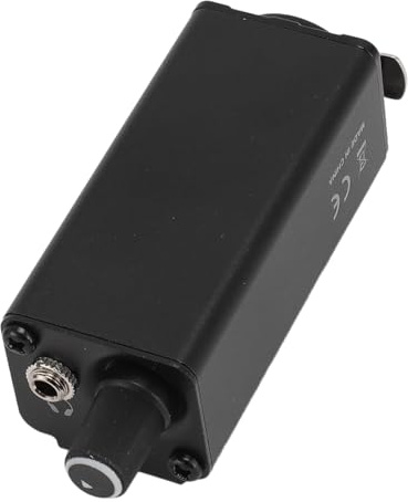 Luocute Bärbar In Ear Monitor-förstärkare, Hörlursförstärkare med XLR-ingångar 3,5 Mm Utgång, Bältesklämmor för Förbättrad Ljudkvalitet, Gitarrhörlursförstärkare Mono-switchar för Artister