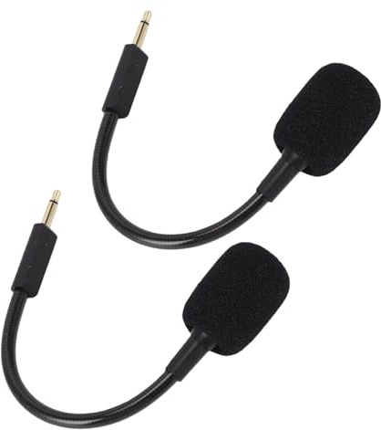 Erchineko Lot de 2 Micros de Remplacement pour Casque de Jeu USB Filaire V3, Micro de Jeu de Remplacement 3,5 Mm, Perche de Microphone Détachable Antibruit pour PC, Consoles de Jeux
