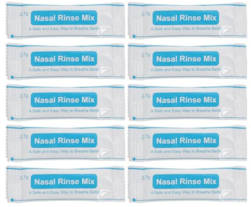 CLISPEED Lot de 80 sachets de sel nasal instantané, emballage individuel, plastique, couleur blanche, convient aux adultes