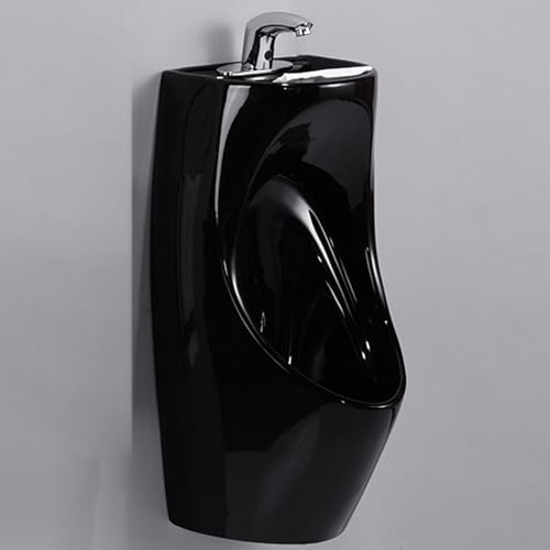 Orinatoio da parete da uomo con rubinetto del sensore, design anti-odore in ceramica, risparmio di spazio, ad alta efficienza, funzionamento senza contatto