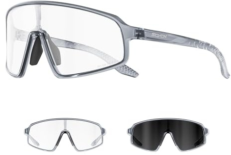 SCVCN Fahrradbrille Herren Damen Sport Sonnenbrille Radbrille MTB S429 | Rennrad Brille Schnelle Radfahren MTB UV400 Schutz Sportbrille für Laufen Fahren Softball