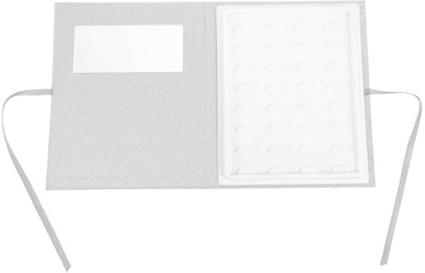 WHAMVOX Lash Window or Sealing Box Eyelash and False Protecting for Organising Portable Silver Paper Storage Case, Good Artificial Lashes at Home Travel
