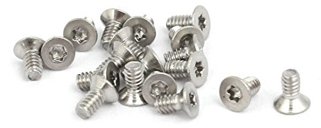 sourcing map M1.6x3mm 304 Edelstahl Flachkopf T4 Torx Schrauben Befestigungen 20 stücke DE de