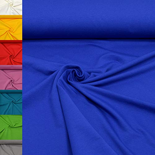 MAGAM-Stoffe Hanno French Terry Uni Sweat Stoff Oeko-Tex Meterware 50cm (11. Royalblau)
