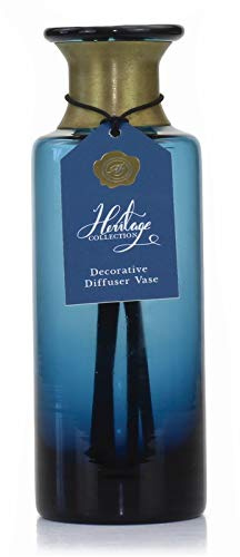 Ashleigh & Burwood The Heritage Collection - Diffusore in vetro, grande, vuoto, colore: Blu bottiglia, Blu, Bottiglia