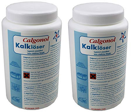 2x Calgonol Kalklöser ohne Salzsäure zum Entfernung von Kalkstein/Wasserstein für Heißwassergeräten, Heizkesseln, Durchlauferhitzern, Gas- und Elektro-Boilern