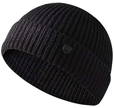 YAMEE Skullcap - Zuccotta för män och kvinnor, Docker-keps i vintagestil, 8659 x svart, 58, GX19002/Svart, one size