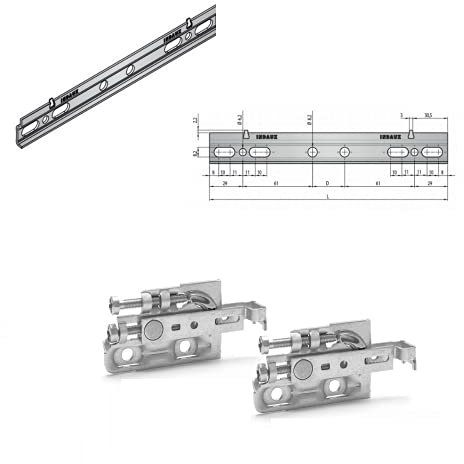 KIT - BARRE REGGIPENSILI UNIVERSALI + COPPIA ATTACCAGLIE ACCIAIO SCARPI 4 !!! GAMMA COMPLETA (L. Reale 2029MM, Standard - A Vite)