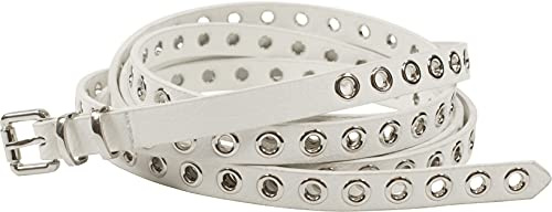 fashionchimp Doppelgürtel für Damen, Wickelgürtel mit Lochnieten-Besatz und Silber-Schließe, Breite ca. 1,5cm