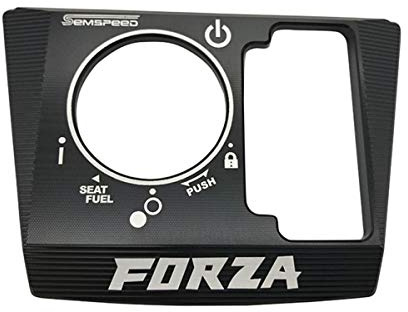 Motorrad Elektrische Schlossschalterabdeckung Zündschlosskappe Abdeckrahmen für Honda Forza 300 125 250 2018-2020 (Schwarz)
