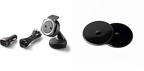 TomTom Rider Autohalterung Rider Modelle inklusive USB Auto-Schnellladegerät und Kabel & Klebe-Befestigungsplatten fürs Armaturenbrett Modelle
