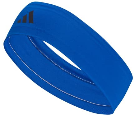 adidas Alphaskin Elastic Headband, Collegiate Royal Blue/Black/2, One Size