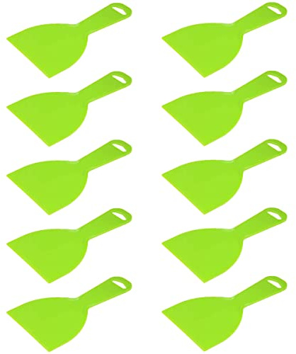 Sinyiol 10Pcs Putty Scraper 4 Plastic Flexible Putty Knives,Large Size Pack,Disposable Spreader Flexible Plastic Paint Scraper Tool for Spackling, Taping Drywall Wall Painting (4 - 10Pack)