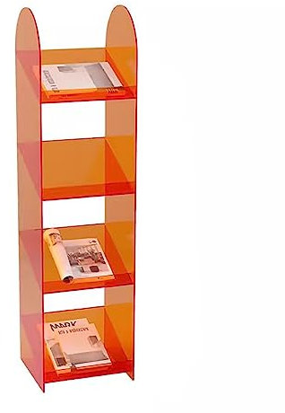 prospekthalter zeitungs zeitschriften Acryl-Bodenzeitschriftenständer, abgeschrägtes 3-stufiges Lagerregal for die Präsentation von Prospekten, Ordnerkatalogen, Wohnzimmer, Büro, Verkaufsabteilung, Da