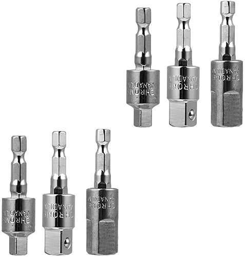 Housoutil 2 Sätze Schlagschrauber-steckschlüssel-adapter Steckschlüssel-auf-bohrer-adapter Satz Steckschlüssel-adapter Für Die Automobilindustrie 3 Stück * 2