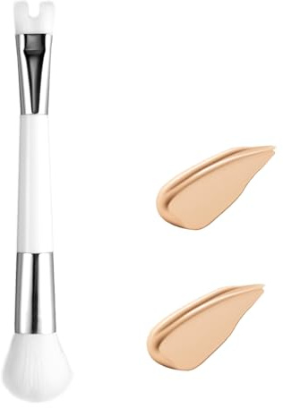 Pinceau Contouring Nez en Forme de U, Doux 2 en 1 Pinceau Contour Précision pour Sculpter et Définir les Os des Joues Nez Pinceau Maquillage Double Extrémité pour Blush, Ombre, Surbrillance
