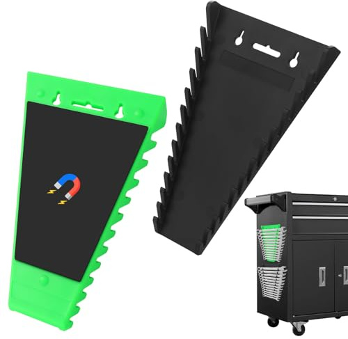Faankiton 2 Magnetischer Schraubenschlüssel-Organizer, Maulschlüssel Halter | Magnetischer Schraubenschlüsselhalter, ABS-Schraubenschlüsselhalter SAE (1/4-1/16 Zoll) und Metrisch (6-24 mm)