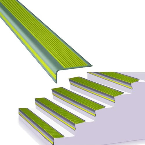 AYHARYLH Treppenkantenprofil,Treppenkantenprofil Treppenprofil L-Form,Vinyl-Anti-Rutsch-Treppenkante,Eckenschutz PVC Kunststoff Eckenschutz,Treppenkantenschutz (Color : Giallo, Size : 5m)