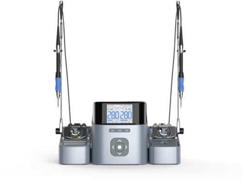 200W Dual Channel Electronics Soldering Station with T245/T210/T115 Handle, 9 Tips