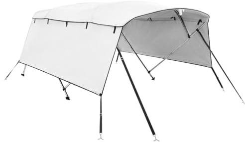 vidaXL Toldo Bimini 4 Arcos con Paredes Laterales 243x(170-182) x137 cm