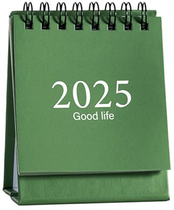 Kleiner Tischkalender Monatskalender 2025 Tischkalender 2024-2025 Kalender Englisch Stehkalender für Büro