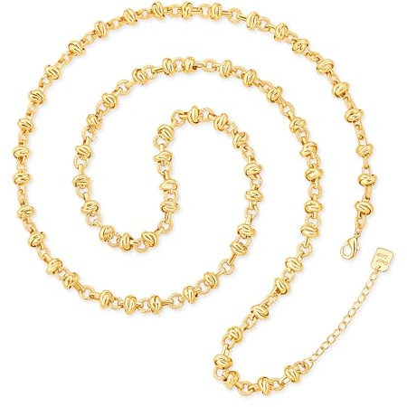 Aobei Pearl Femmes Long collier chaîne double bijoux