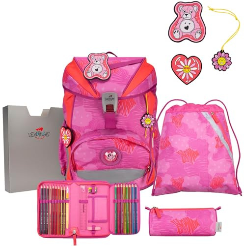 DerDieDas ErgoFlex Schulranzenset 5-teilig Roses