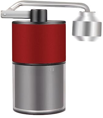 AMULONG Coffee Grinder, Molinillo De Café Manual Portátil, Molinillo De Café Pequeño Multifuncional Ajustable De Acero Inoxidable Molinillo para Casa y Exteriores(Rot)
