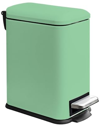 JM ·YIPENG Kosmetikeimer Bad 5L Tretmülleimer mit Deckel, Edelstahl, Grün